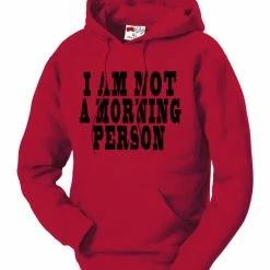 Bewild Cool Funny & Offensive I Am Not A Morning Person Cara Delevingne Vogue Adult Hoodie
