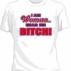Bewild Cool Funny & Offensive I Am Women Hear Me Bitch Girls T-Shirt