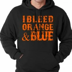 Bewild I Bleed Orange And Blue New York Baseball Adult Hoodie