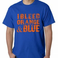 Bewild I Bleed Orange And Blue New York Baseball Mens T-shirt Sport Inspiration