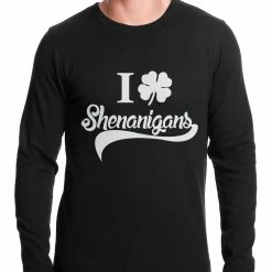 Bewild St.Patricks Day I Clover Shenanigans Funny St Patricks Day Thermal Shirt