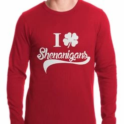 Bewild St.Patricks Day I Clover Shenanigans Funny St Patricks Day Thermal Shirt