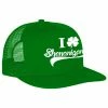 Bewild I Clover Shenanigans Funny St Patricks Day Trucker Hat (Kelly Green) Headwear