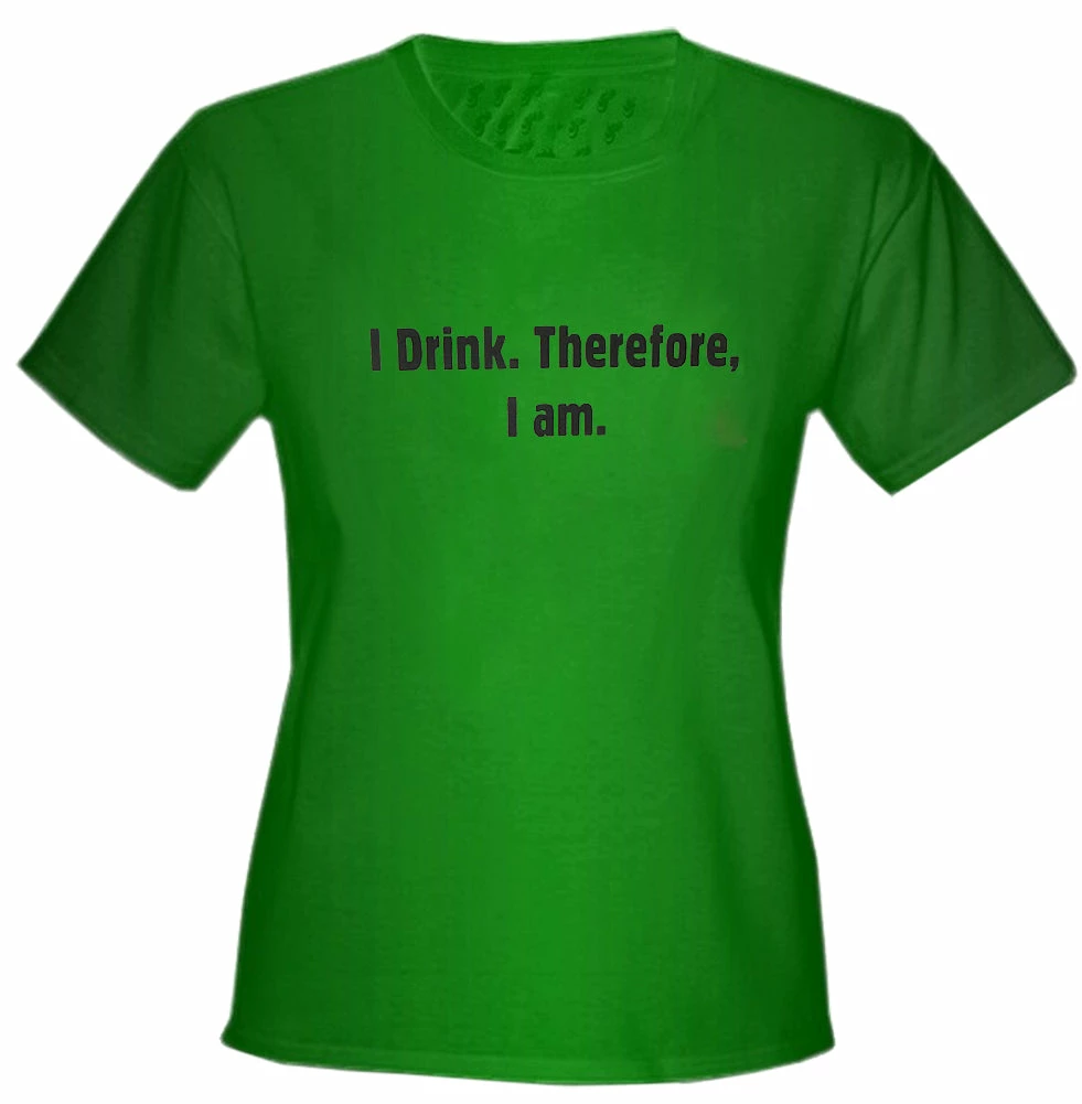 Bewild I Drink Therefore I Am Girls T-Shirt Cool Funny & Offensive 7 Bewild I Drink Therefore I Am Girls T-Shirt Cool Funny & Offensive