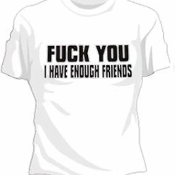 Bewild Cool Funny & Offensive I Have Enough Friends Girls T-Shirt