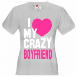 Bewild I Heart My Crazy Boyfriend Girl's T-Shirt Positive Reinforcement