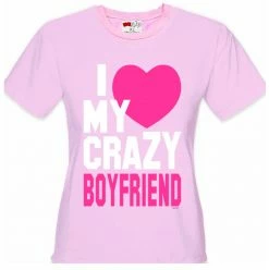 Bewild I Heart My Crazy Boyfriend Girl's T-Shirt Positive Reinforcement