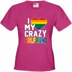 Bewild Positive Reinforcement I Heart My Crazy Girlfriend Rainbow Pride Girl's T-Shirt 16 Bewild Positive Reinforcement I Heart My Crazy Girlfriend Rainbow Pride Girl's T-Shirt