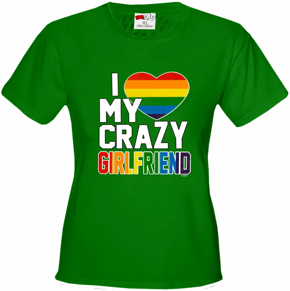 Bewild Positive Reinforcement I Heart My Crazy Girlfriend Rainbow Pride Girl's T-Shirt 7 Bewild Positive Reinforcement I Heart My Crazy Girlfriend Rainbow Pride Girl's T-Shirt