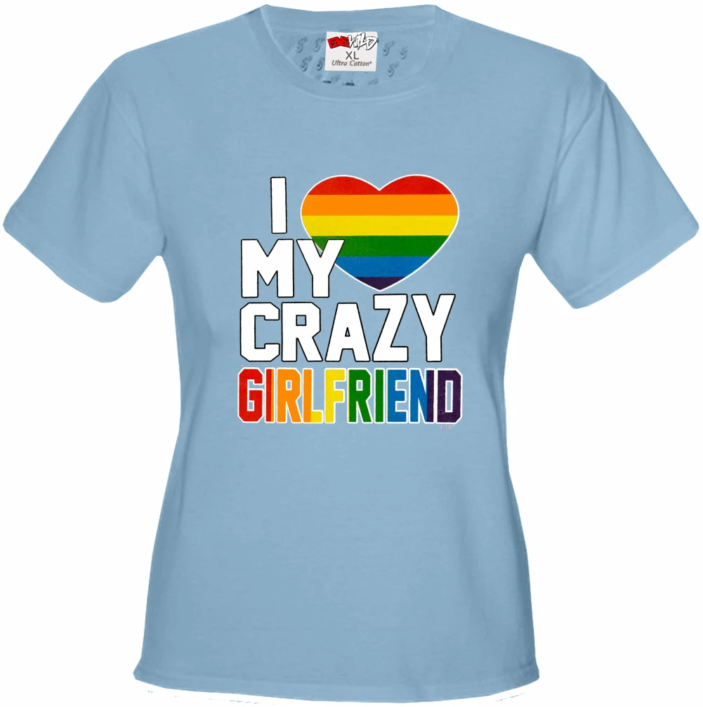 Bewild Positive Reinforcement I Heart My Crazy Girlfriend Rainbow Pride Girl's T-Shirt 8 Bewild Positive Reinforcement I Heart My Crazy Girlfriend Rainbow Pride Girl's T-Shirt