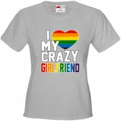 Bewild Positive Reinforcement I Heart My Crazy Girlfriend Rainbow Pride Girl's T-Shirt 19 Bewild Positive Reinforcement I Heart My Crazy Girlfriend Rainbow Pride Girl's T-Shirt
