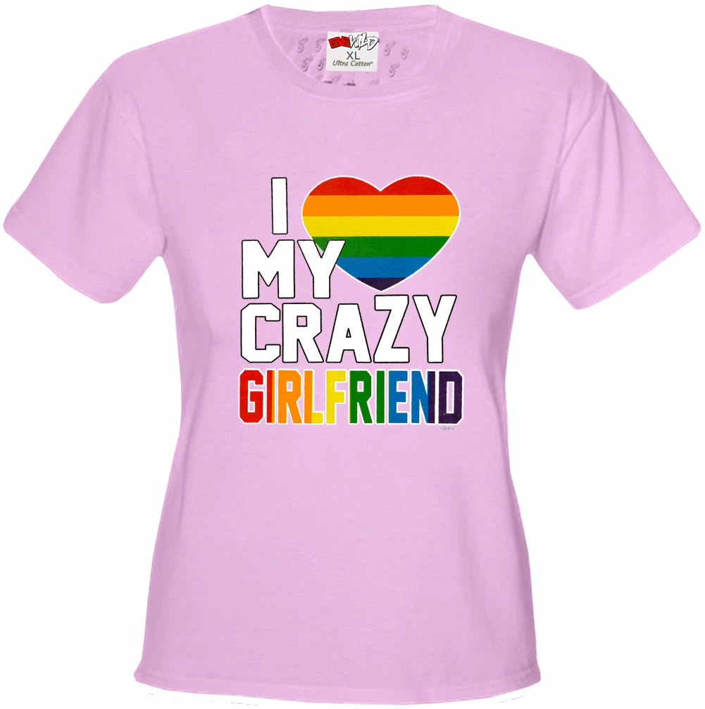 Bewild Positive Reinforcement I Heart My Crazy Girlfriend Rainbow Pride Girl's T-Shirt 10 Bewild Positive Reinforcement I Heart My Crazy Girlfriend Rainbow Pride Girl's T-Shirt