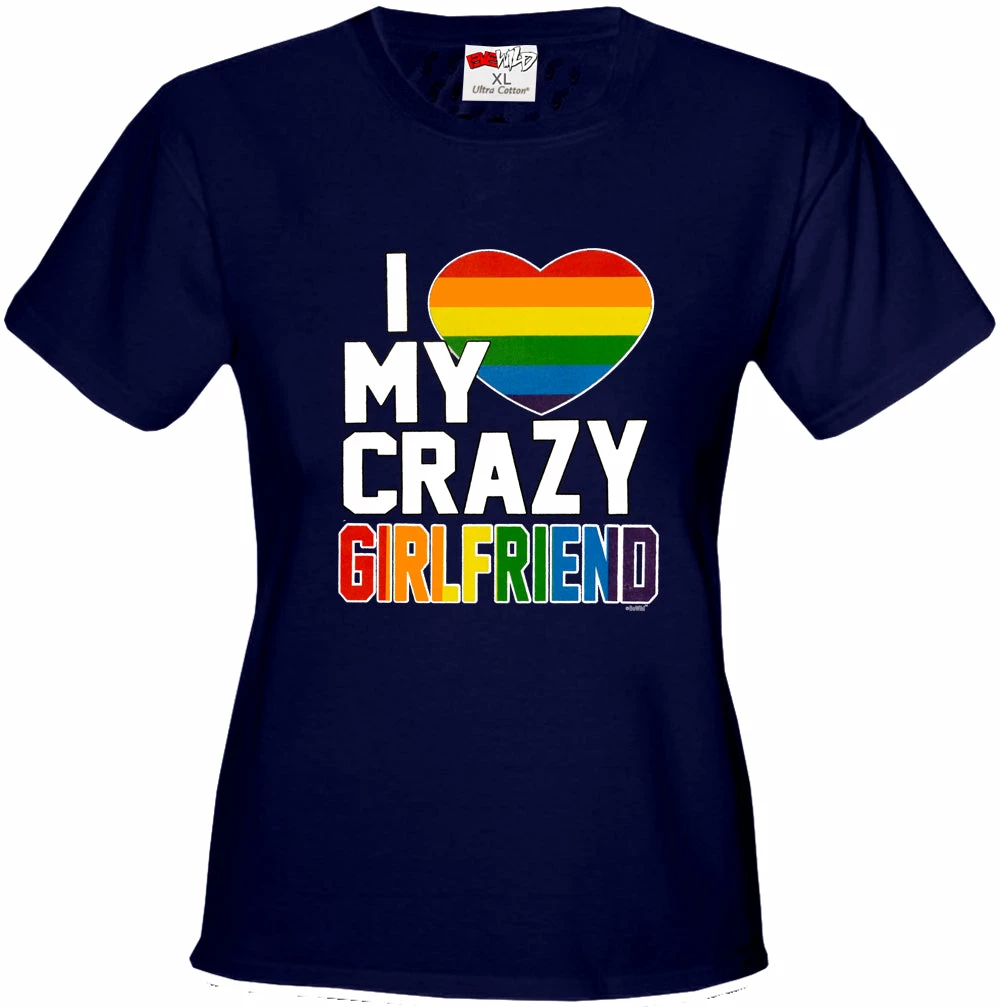Bewild Positive Reinforcement I Heart My Crazy Girlfriend Rainbow Pride Girl's T-Shirt 11 Bewild Positive Reinforcement I Heart My Crazy Girlfriend Rainbow Pride Girl's T-Shirt