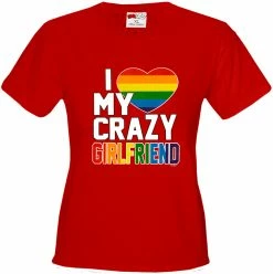 Bewild Positive Reinforcement I Heart My Crazy Girlfriend Rainbow Pride Girl's T-Shirt 22 Bewild Positive Reinforcement I Heart My Crazy Girlfriend Rainbow Pride Girl's T-Shirt