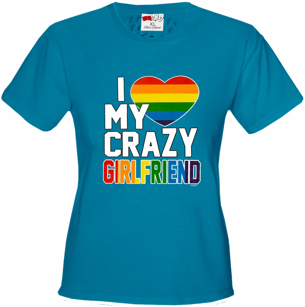 Bewild Positive Reinforcement I Heart My Crazy Girlfriend Rainbow Pride Girl's T-Shirt 13 Bewild Positive Reinforcement I Heart My Crazy Girlfriend Rainbow Pride Girl's T-Shirt