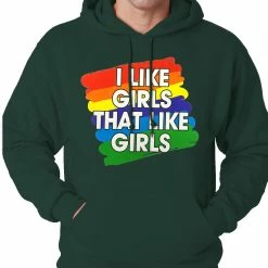 Bewild Positive Reinforcement I Like Girls That Like Girls Adult Hoodie