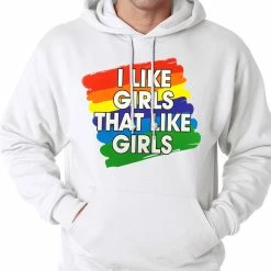 Bewild Positive Reinforcement I Like Girls That Like Girls Adult Hoodie