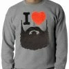Bewild I Love Beards Fuzzy Adult Crewneck 2 Bewild I Love Beards Fuzzy Adult Crewneck