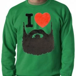 Bewild I Love Beards Fuzzy Adult Crewneck 10 Bewild I Love Beards Fuzzy Adult Crewneck