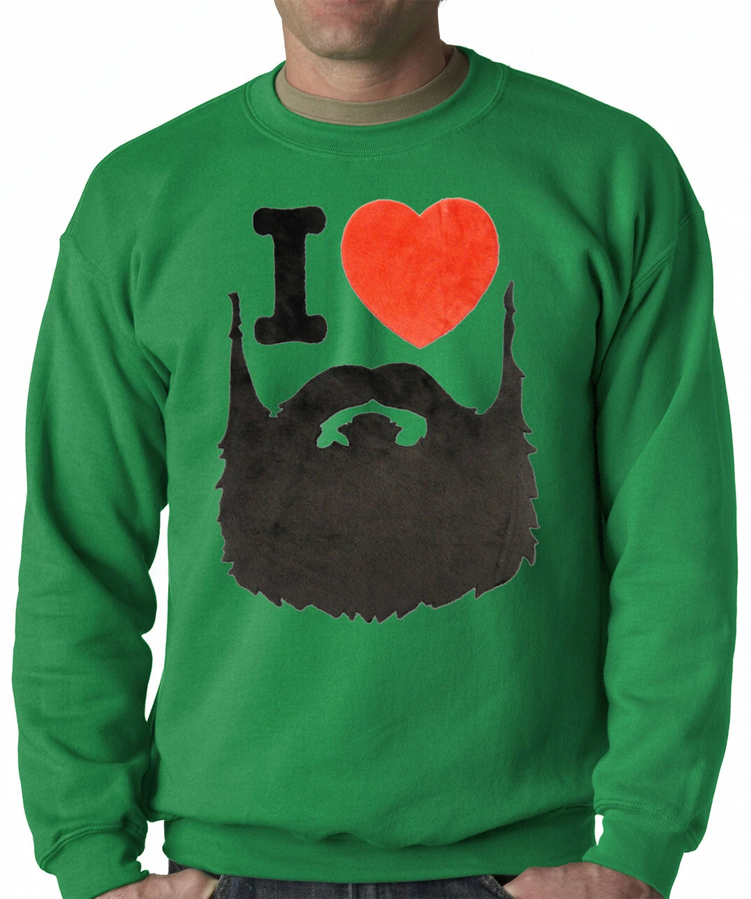 Bewild I Love Beards Fuzzy Adult Crewneck 5 Bewild I Love Beards Fuzzy Adult Crewneck
