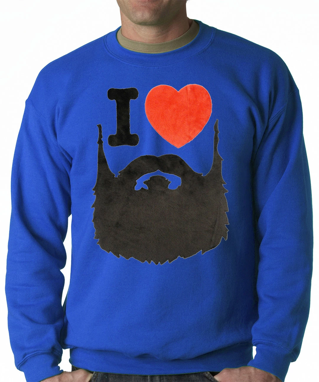 Bewild I Love Beards Fuzzy Adult Crewneck 6 Bewild I Love Beards Fuzzy Adult Crewneck