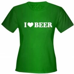 Bewild I Love Beer Girls T-Shirt Cool Funny & Offensive