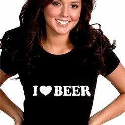 Bewild I Love Beer Girls T-Shirt Cool Funny & Offensive