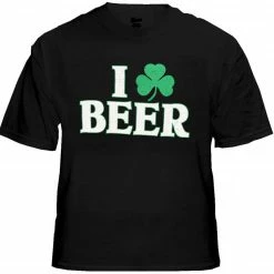 Bewild I Love Beer Shamrock T-Shirt St.Patricks Day