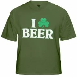 Bewild I Love Beer Shamrock T-Shirt St.Patricks Day