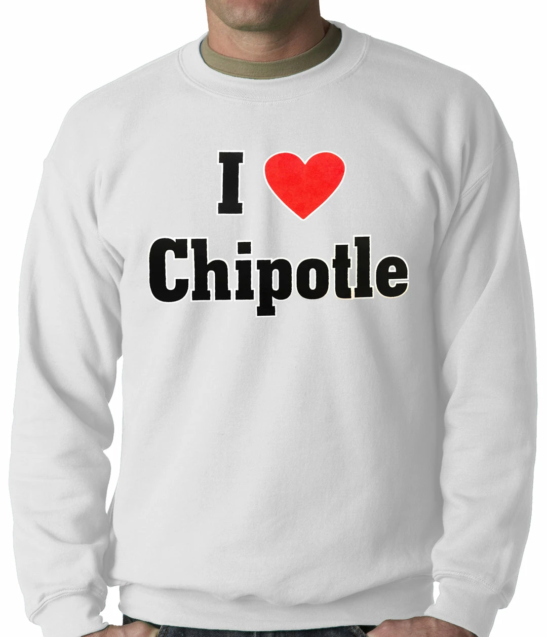 Bewild I Love Chipotle Adult Crewneck Cool Funny & Offensive 3 Bewild I Love Chipotle Adult Crewneck Cool Funny & Offensive