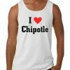 Bewild Cool Funny & Offensive I Love Chipotle Tank Top