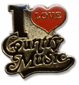 Bewild Lapel Pins I Love Country Music Lapel Pin