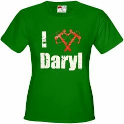 Bewild Cool Funny & Offensive I Love Daryl Crossbow Heart Girl's T-Shirt