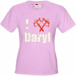 Bewild Cool Funny & Offensive I Love Daryl Crossbow Heart Girl's T-Shirt