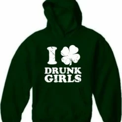 Bewild St.Patricks Day I Love Drunk Girls Adult Hoodie