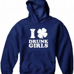 Bewild St.Patricks Day I Love Drunk Girls Adult Hoodie