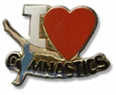 Bewild I Love Gymnastics Lapel Pin 4 Bewild I Love Gymnastics Lapel Pin