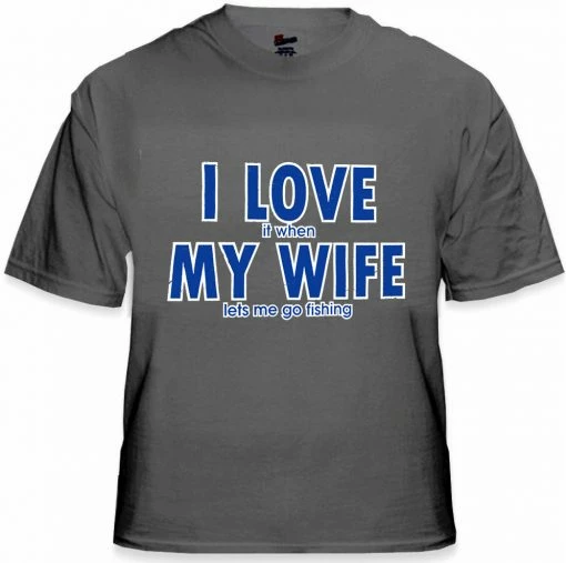 Bewild I Love It When My Wife Lets Me Go Fishing Men's T-Shirt