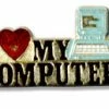 Bewild I Love My Computer Lapel Pin Lapel Pins