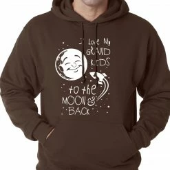Bewild Positive Reinforcement I Love My GrandKids To The Moon And Back Adult Hoodie