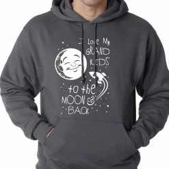 Bewild Positive Reinforcement I Love My GrandKids To The Moon And Back Adult Hoodie