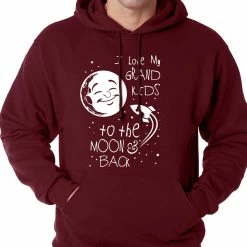 Bewild Positive Reinforcement I Love My GrandKids To The Moon And Back Adult Hoodie