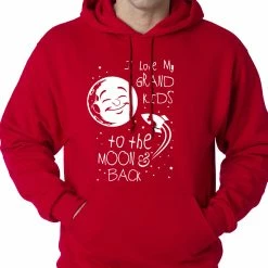 Bewild Positive Reinforcement I Love My GrandKids To The Moon And Back Adult Hoodie