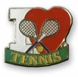 Bewild I Love Tennis Lapel Pin