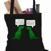 Bewild I Love You This Much Funny T-Rex Tote Bag Positive Reinforcement