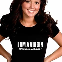 Bewild I'm A Virgin (Old Shirt) Girls T-Shirt