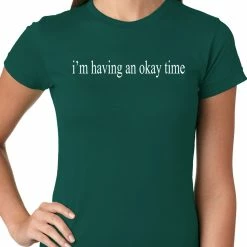 Bewild Cool Funny & Offensive I'm Having An Okay Time Ladies T-shirt