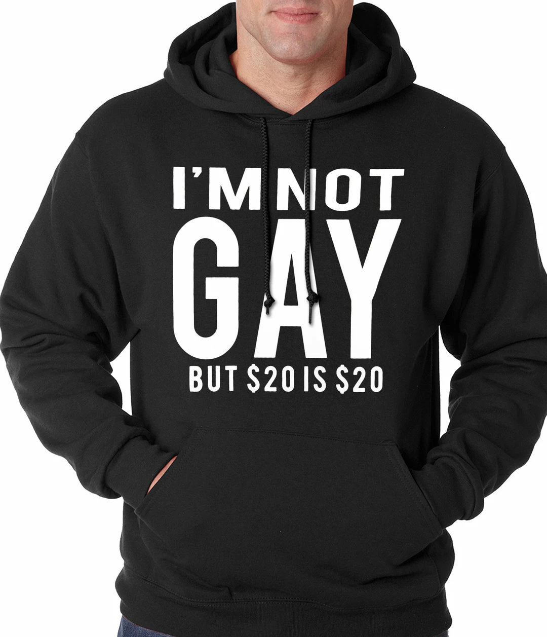 Bewild I'm Not Gay But 20 Dollars Is 20 Dollars Adult Hoodie Cool Funny & Offensive 4 Bewild I'm Not Gay But 20 Dollars Is 20 Dollars Adult Hoodie Cool Funny & Offensive