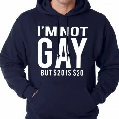 Bewild I'm Not Gay But 20 Dollars Is 20 Dollars Adult Hoodie Cool Funny & Offensive 17 Bewild I'm Not Gay But 20 Dollars Is 20 Dollars Adult Hoodie Cool Funny & Offensive