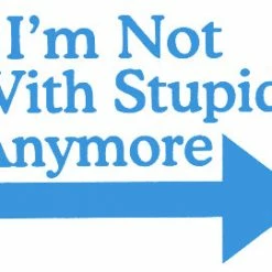 Bewild Cool Funny & Offensive I'm Not With Stupid Girls T-Shirt